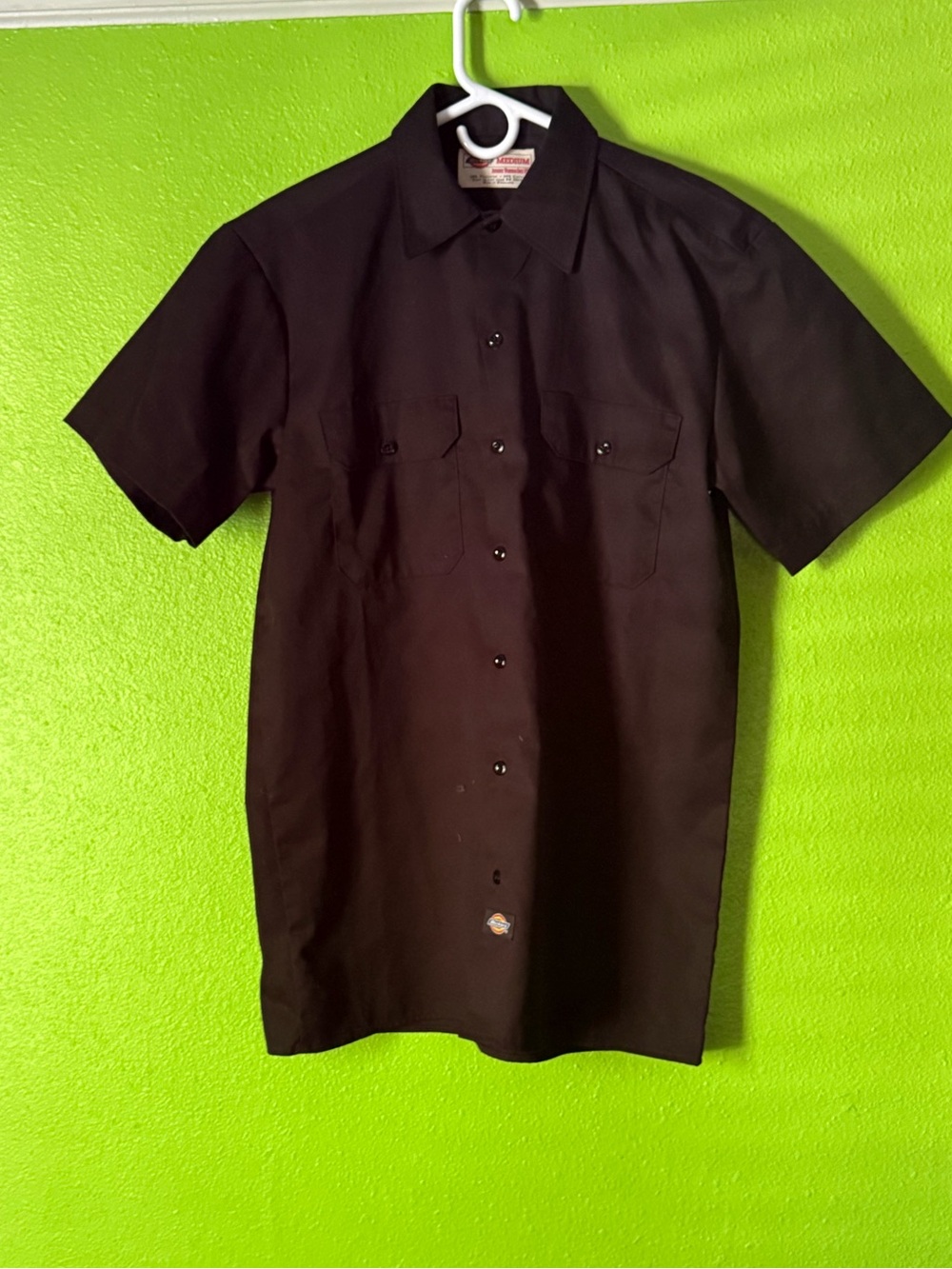 Like New Dickies Men’s Black Short Sleeve Cotton Work Shirt
